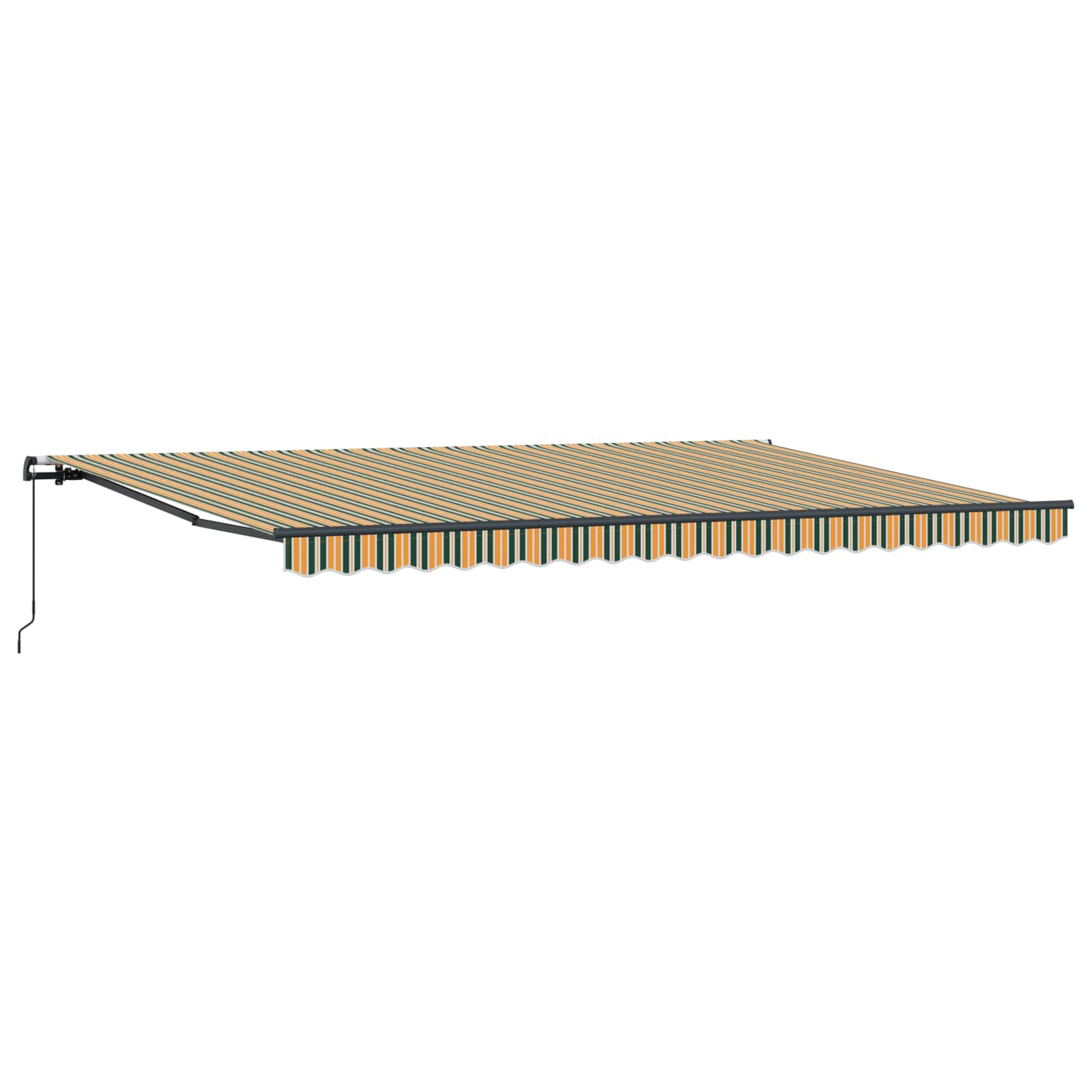 Toldo Retráctil Verde Y Amarillo 500 X 350 Cm_0