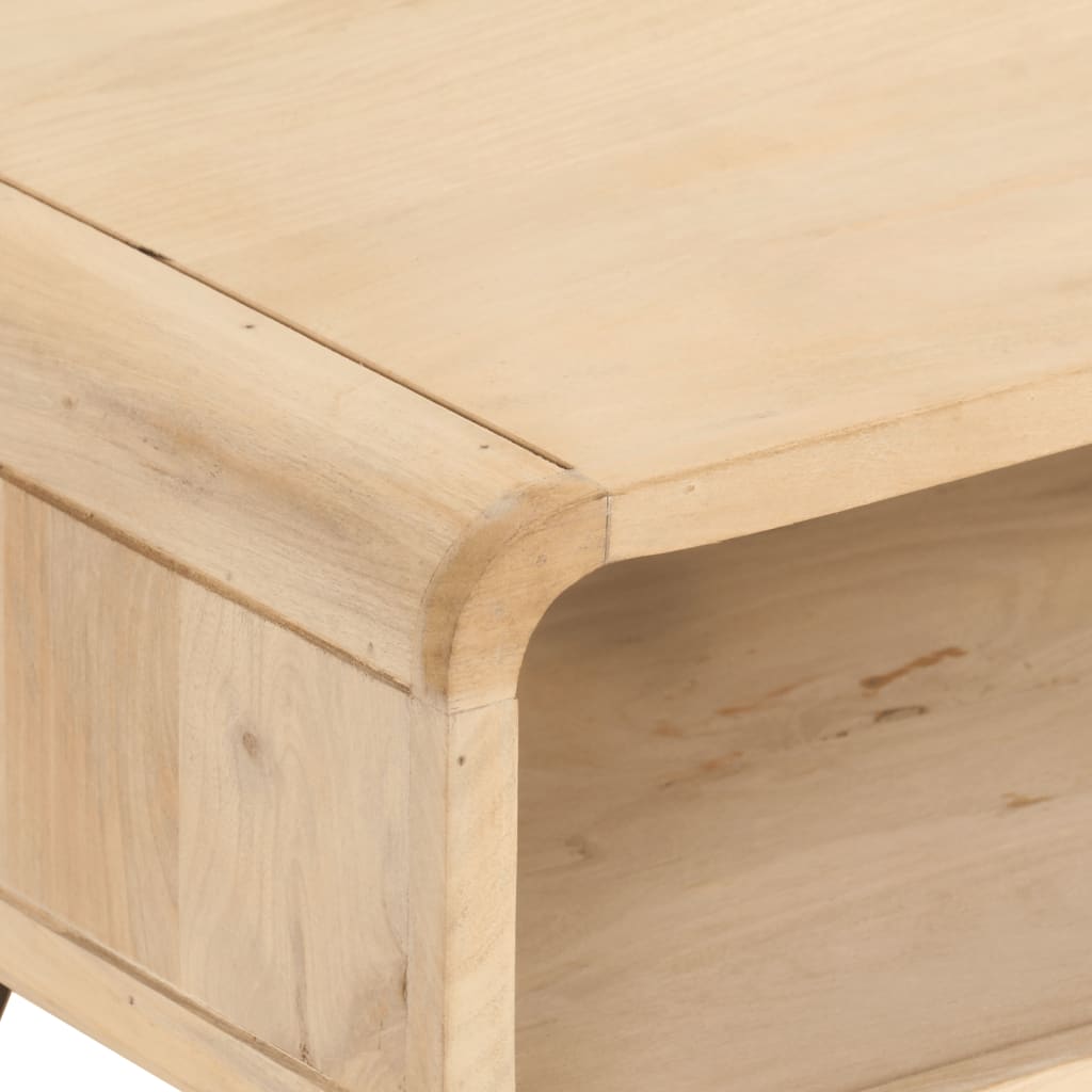 Mesa De Centro De Madera Maciza De Mango 95x40x45 Cm_1