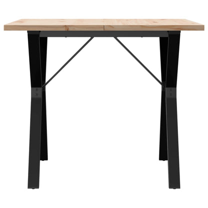 Mesa De Comedor Marco Y Madera Maciza Pino Y Acero 90x90x75,5cm_2