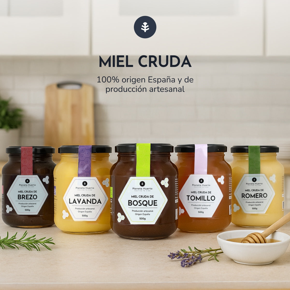 Miel Cruda de Lavanda Planeta Huerto 500 g