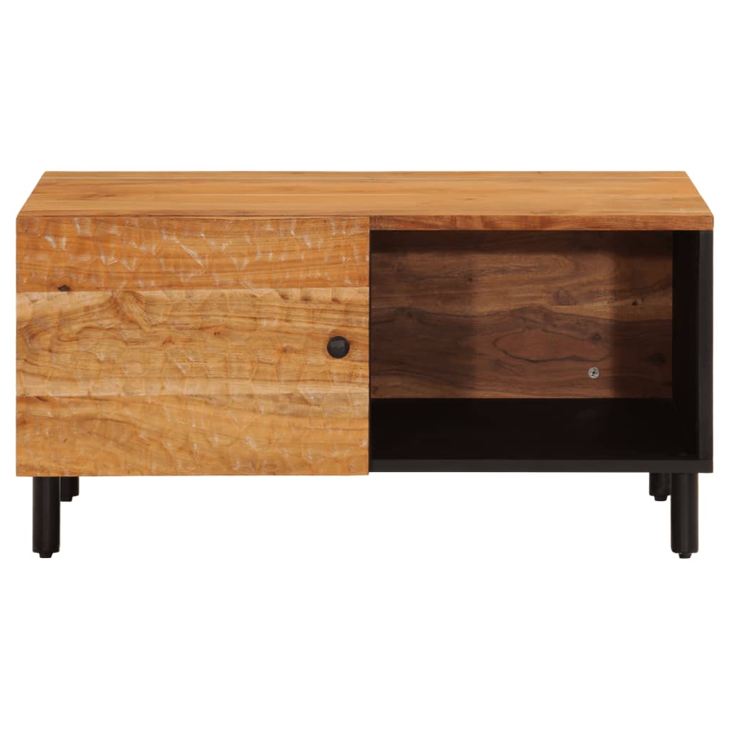 Mesa De Centro Madera Maciza De Acacia 80x50x40 Cm_3