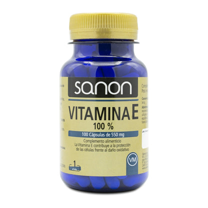 Vitamina E 100% SANON 100 cápsulas de 550 mg