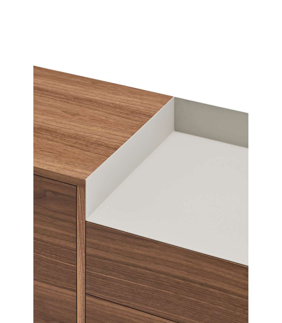 Mueble Aparador Para Comedor Modelo Valley 3 Puertas 3 Cajones Acabado Nogal/gris Claro, 4_5