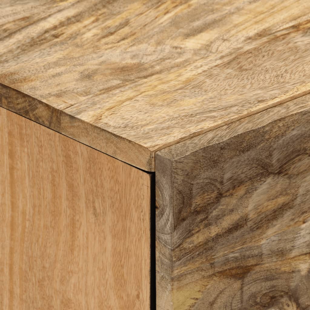 Mesita De Noche Madera Maciza De Mango 50x33x60 Cm_4