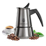 Cecotec Cafetera Italiana Piccolina 200. 100ml, 2 Tazas De Café, Acero Inoxidable, Apta Todas Superficies, Filtro Premiu