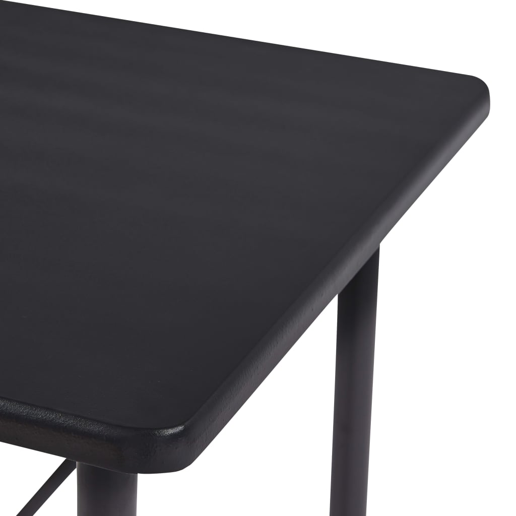 Mesa Alta De Cocina Mdf Negro 120x60x110 Cm_3
