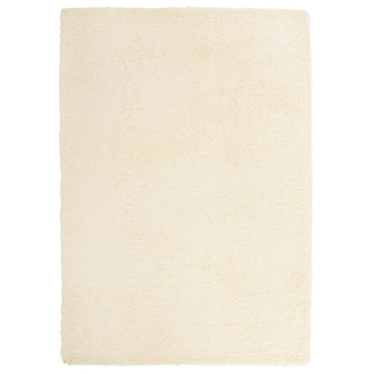 Vidaxl Alfombra Peluda De Pelo Largo Navarra Crema 240x340cm Poliéster_0