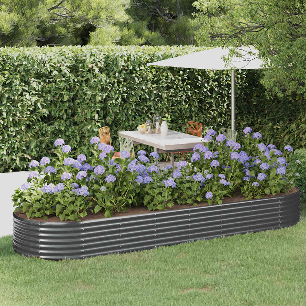 Jardinera Arriate Acero Galvanizado Antracita 322x100x36cm_1