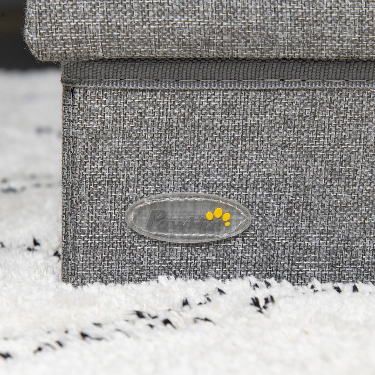 Pawhut Escalera Para Mascotas De 3 Peldaños Con Espacio 63,5x42,5x40,5 Cm Gris_4