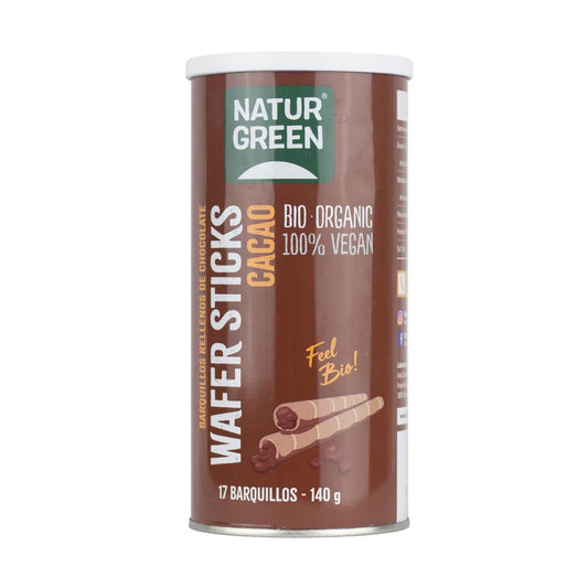 Barquillos Rellenos de Chocolate Bio NaturGreen 140 g