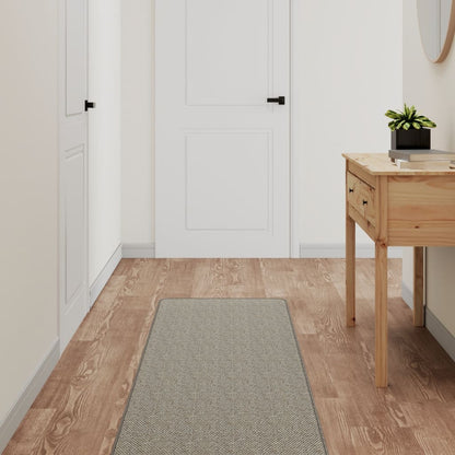 Alfombra De Pasillo Con Aspecto De Sisal Gris Taupe 50x300 Cm / Vetonek_0