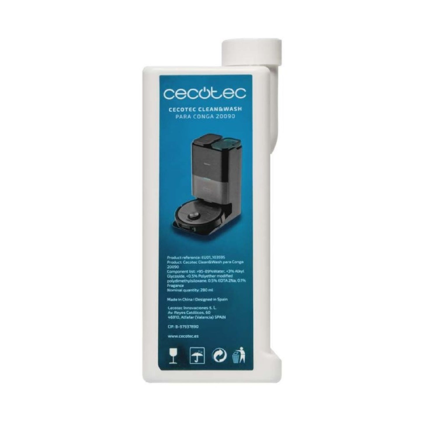 Cecotec Líquido De Limpieza Para La Base De Autovaciado Clean&wash Para Conga 20090 Proai Infinitysoap Cut&spa 280ml_0