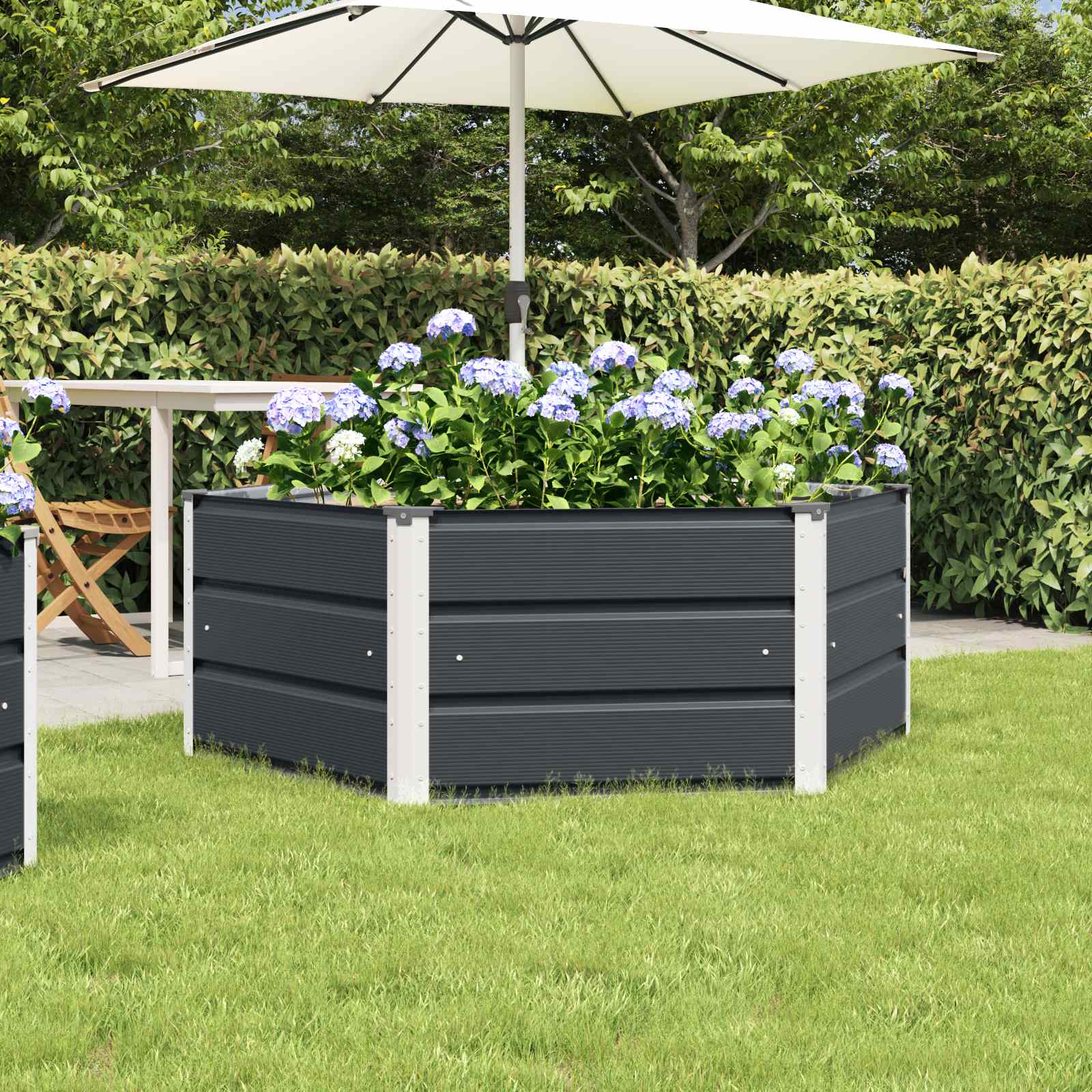 Jardinera Antracita 129 X 129 X 45 Cm Acero_1