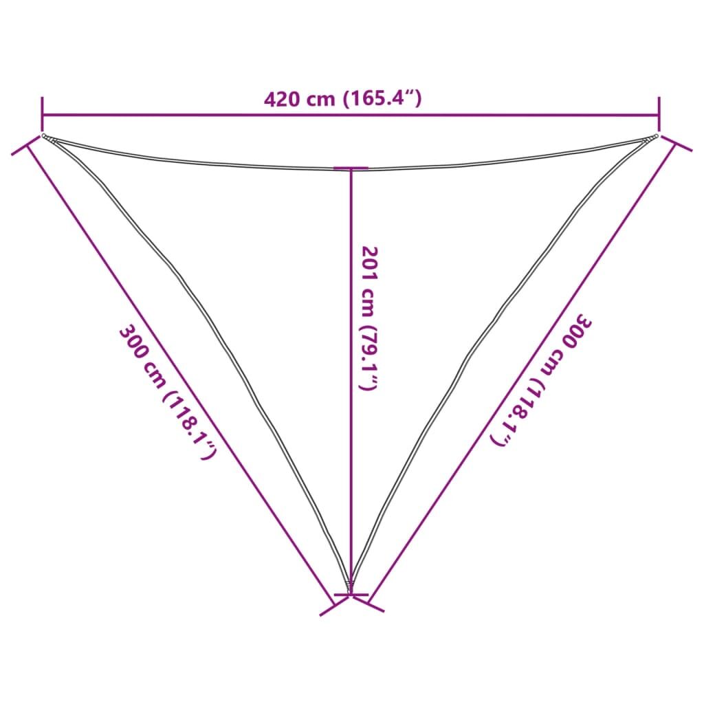 Vidaxl Toldo De Vela Verde Claro Hdpe 160 G/m² 3x3x4,2 M_2