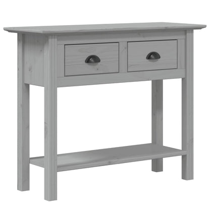 Mesa Consola Bodo Madera Maciza De Pino Gris 91x35x74 Cm_0