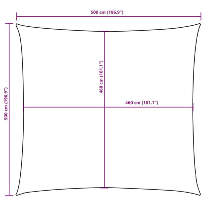 Vidaxl Toldo De Vela Cuadrado Tela Oxford Gris Taupe 5x5 M_2