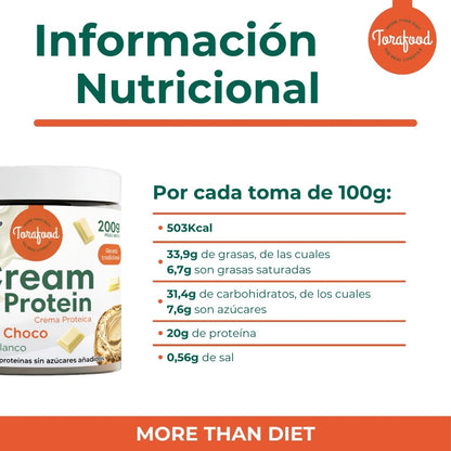 Crema Proteica White Chocolate Torafood 200g