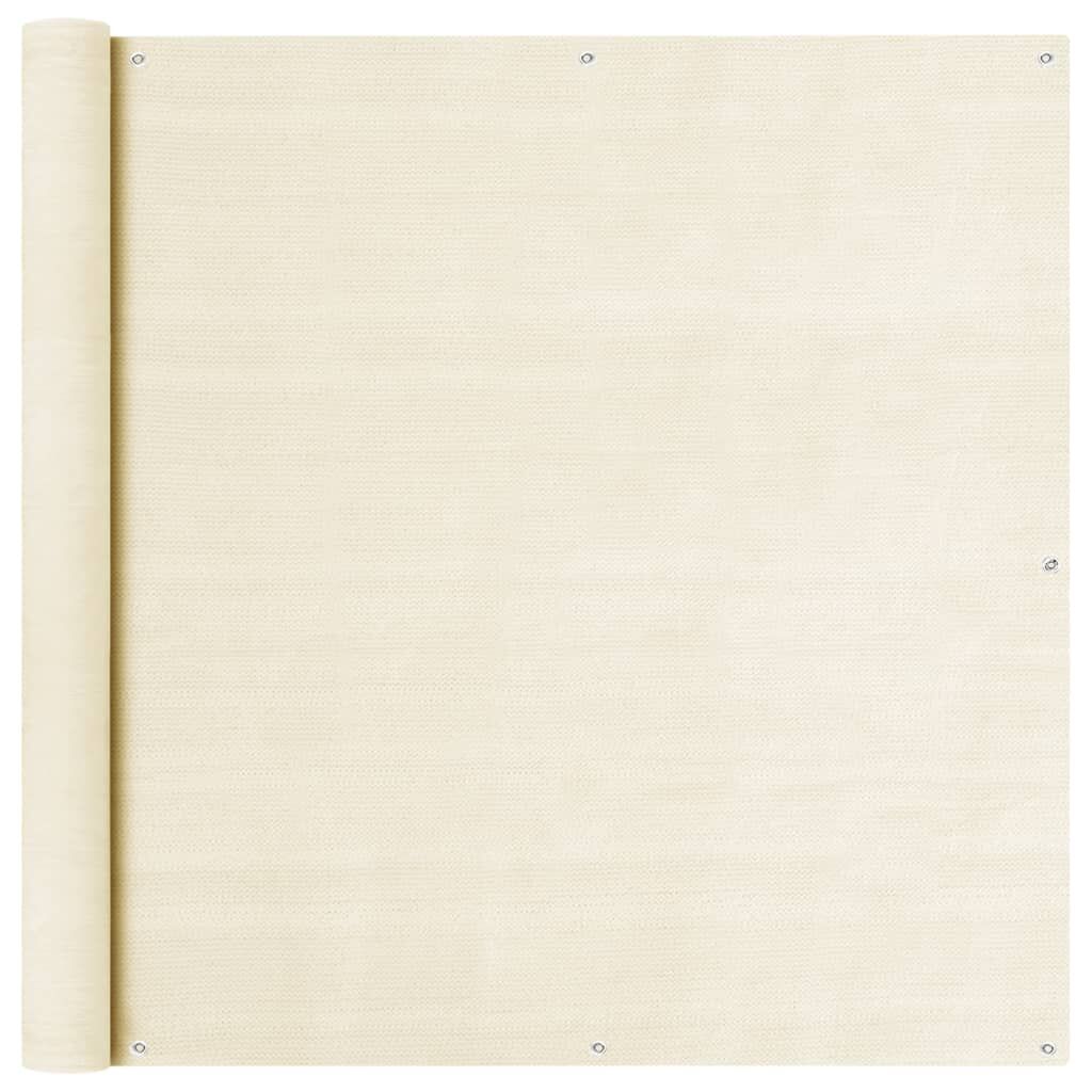 Vidaxl Toldo Para Balcón Hdpe Crema 120x500 Cm_0