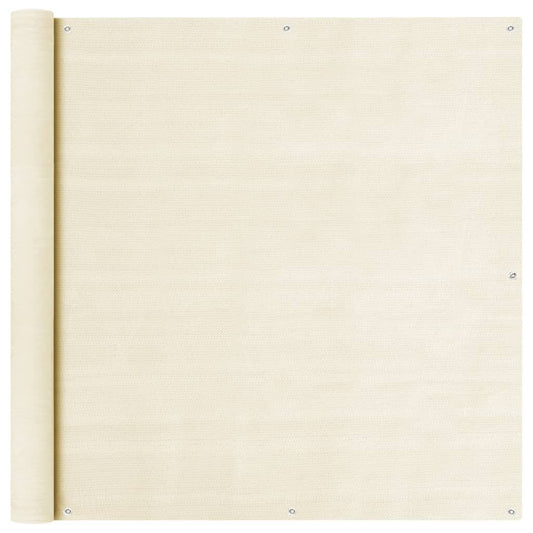 Vidaxl Toldo Para Balcón Hdpe Crema 120x500 Cm_0