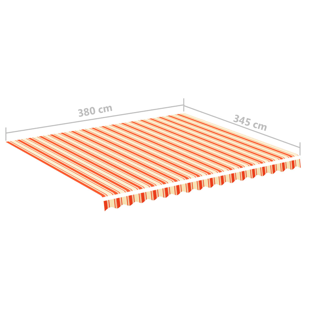 Tela De Repuesto Para Toldo Amarillo Y Naranja 4x3,5 M_5