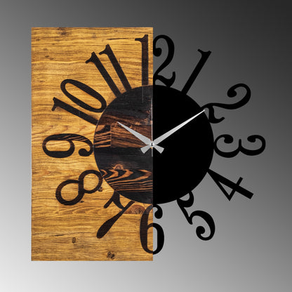 Reloj De Pared Madera mitad Y Mitad_5
