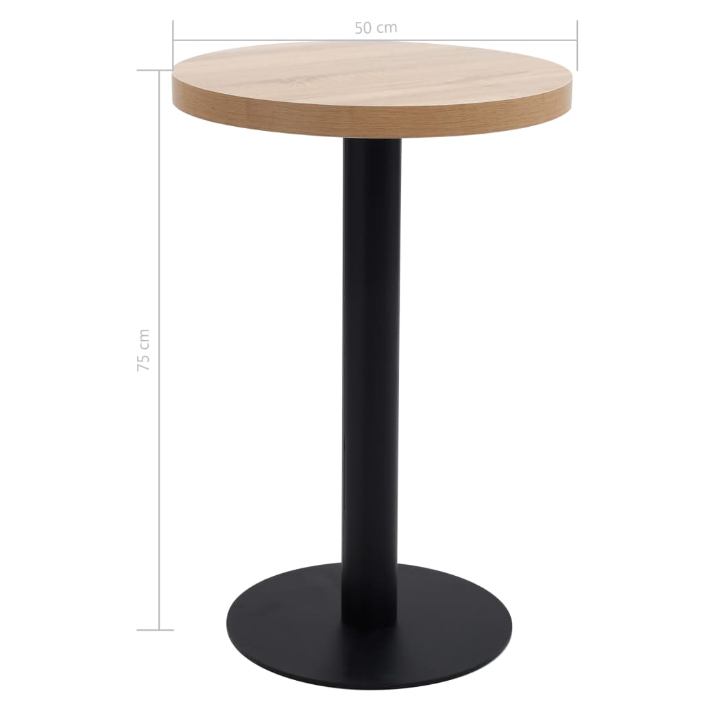 Mesa De Bistró Mdf Marrón Claro 50 Cm_3