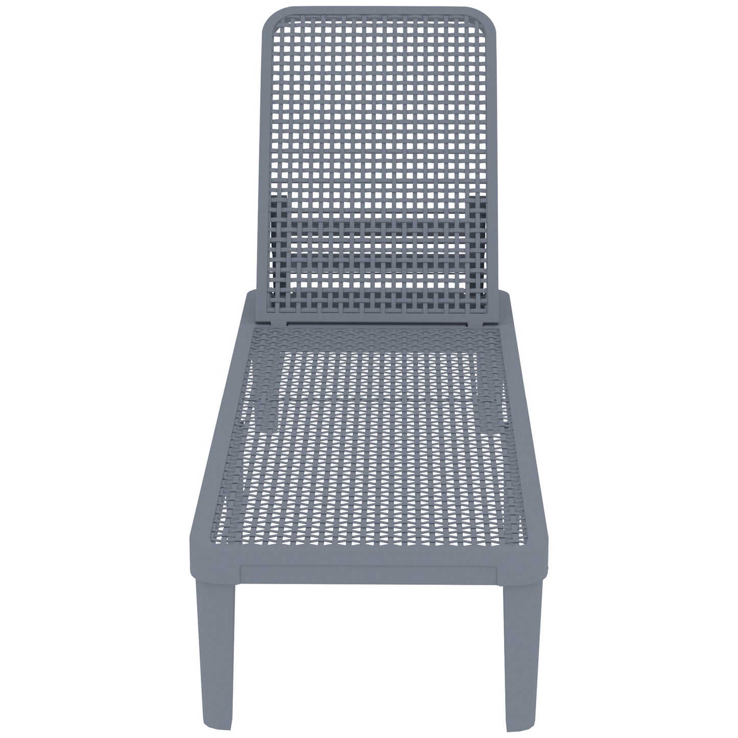 Outsunny Tumbona Jardín Exterior Con Respaldo Ajustable 191x55x35,5 Cm Gris_4
