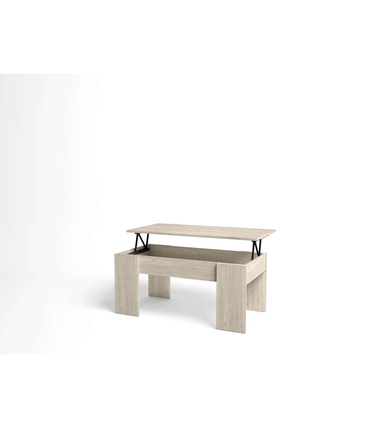 Mesa De Centro Elevable Samira Acabado Sahara, 100cm(ancho) 50cm(fondo) 45cm(alto)._1