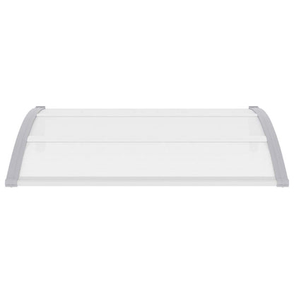 Marquesina Para Puerta Pc Gris Y Transparente 120x75 Cm_3