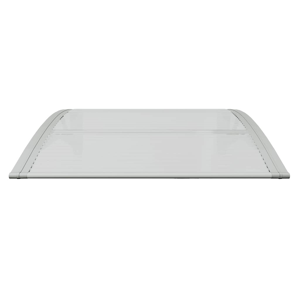 Marquesina Para Puerta Gris Y Transparente De Policarbonato 80x75 Cm_3