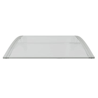 Marquesina Para Puerta Gris Y Transparente De Policarbonato 80x75 Cm_3