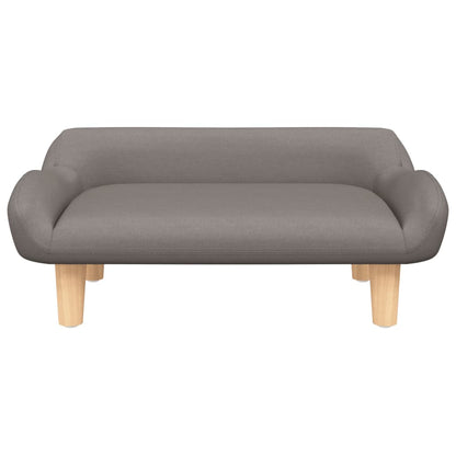 Cama Para Perros De Tela Gris Taupe 70x40x24 Cm / Vetonek_3