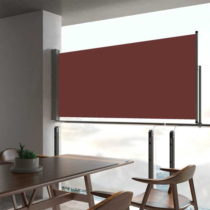 Vidaxl Toldo Lateral Retráctil De Jardín Marrón 60x300 Cm_1