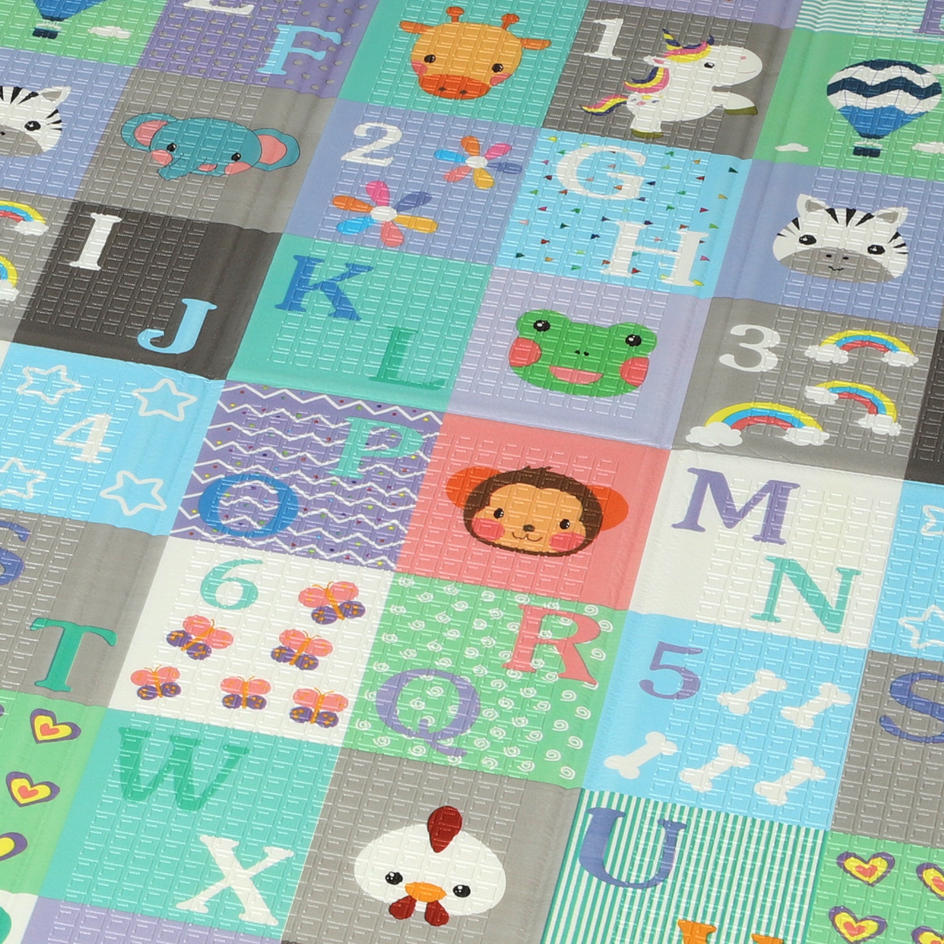 Aiyaplay Alfombra Bebé Acolchada Plegable Reversible 150x180 Cm Multicolor_4