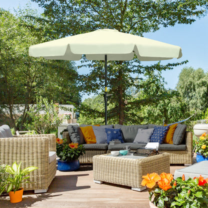 Outsunny Sombrilla De Jardín De Aluminio Ø266x248,5 Cm Con Ángulo Ajustable_1