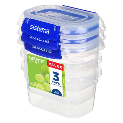 Pack recipientes herméticos Sistema Klip It+ 3x400 ml