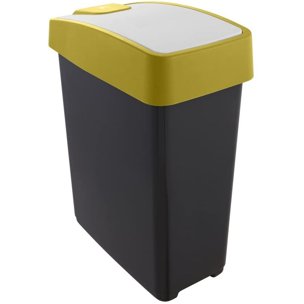 Cubo De La Basura Premium Con Tapa Abatible, Tacto Suave, 10 L, Magne, Amarillo_1