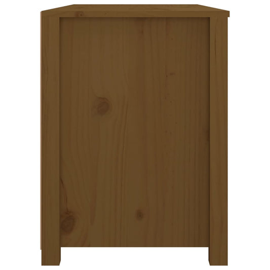 Armario Auxiliar Madera Maciza De Pino Marrón Miel 100x40x54 Cm / Vetonek_0
