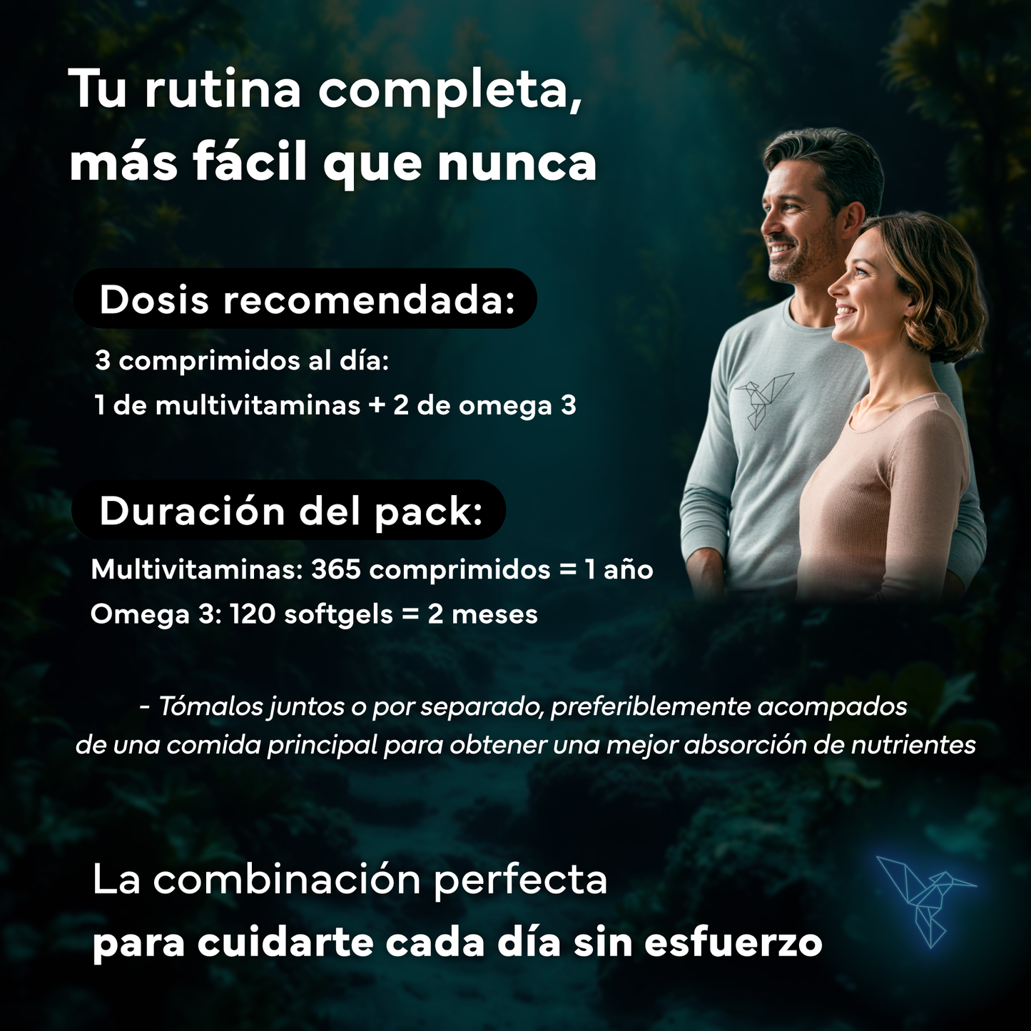 Multivitaminas Con Magnesio Y Ginseng + Omega 3 2000mg Omegatex®. Sevens Nutrition. Energía, Corazón Y Cerebro_4