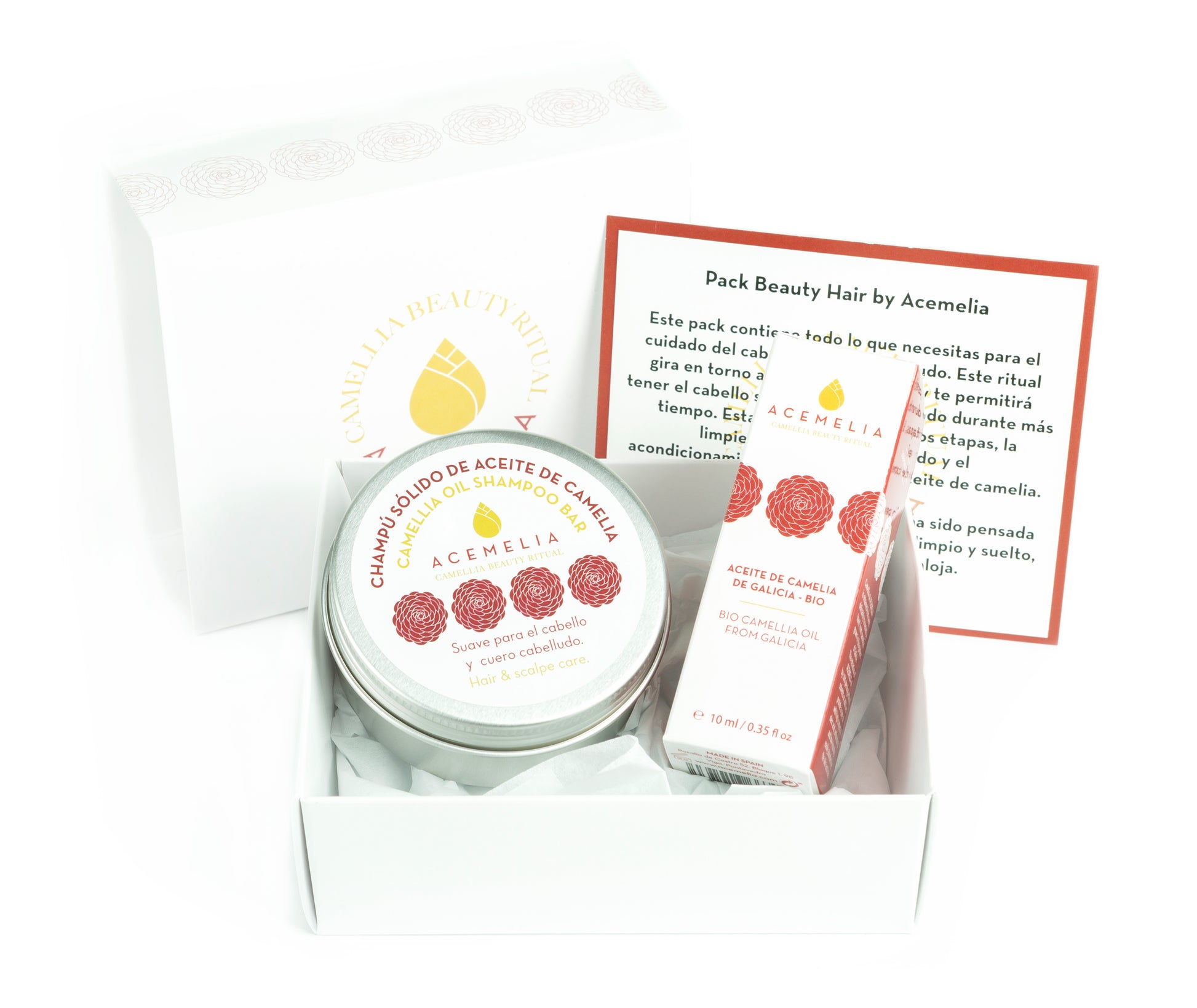 Pack Beauty Hair Acemelia | Champú Sólido y Aceite de Camelia