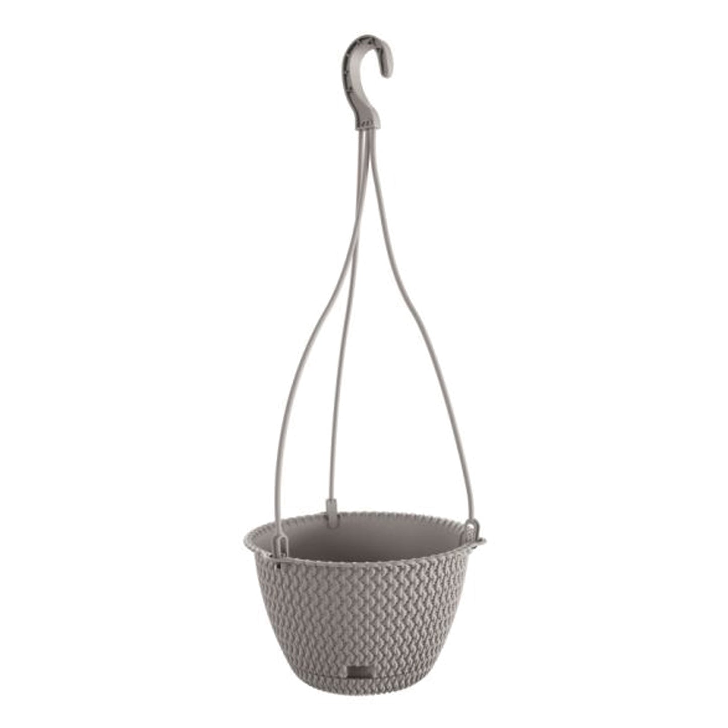 Maceta Redonda Colgante 4,8l Prosperplast Splofy Round W De Plastico En Color Gris, Ø27 X 16,6 Cm_0