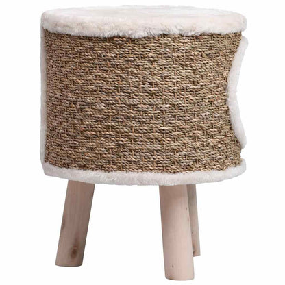 Vidaxl Casa Para Gatos Con Patas De Madera 41 Cm Hierba Marina_3