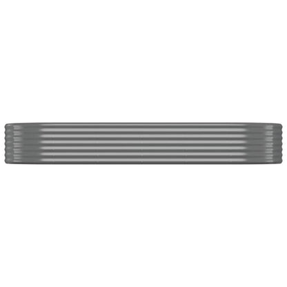 Jardinera Arriate Acero Galvanizado Gris 249x100x36 Cm_2