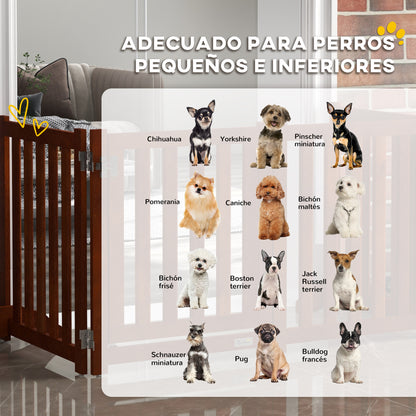Pawhut Barrera De Seguridad Para Perros Plegable 205x30x60 Cm Con Soporte De Pie_3