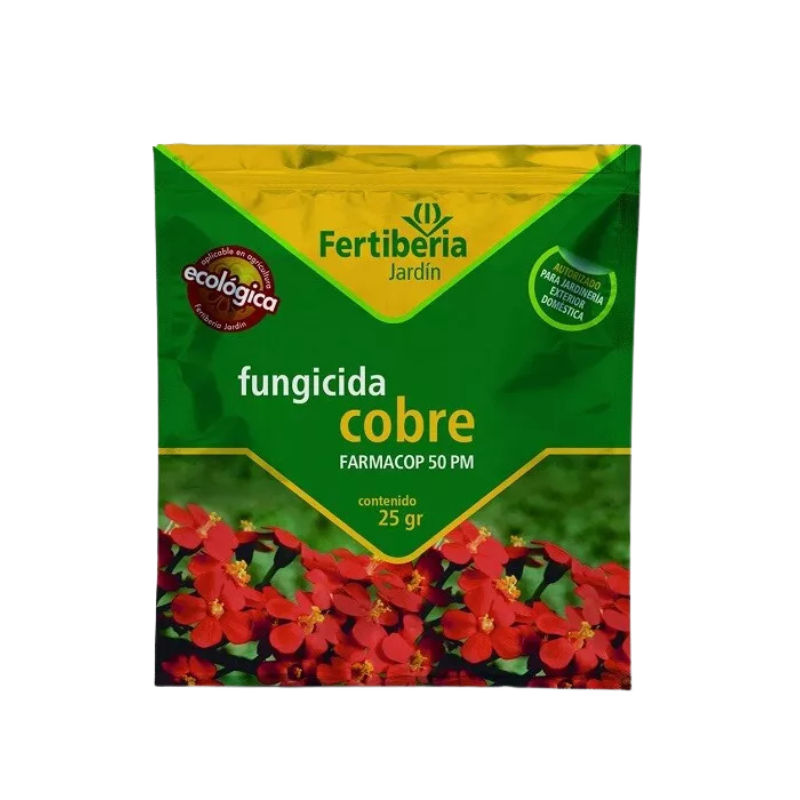 Fungicida Ecológico Cobre 25 g – Oxicloruro De Cobre Para Mildiu y Roya