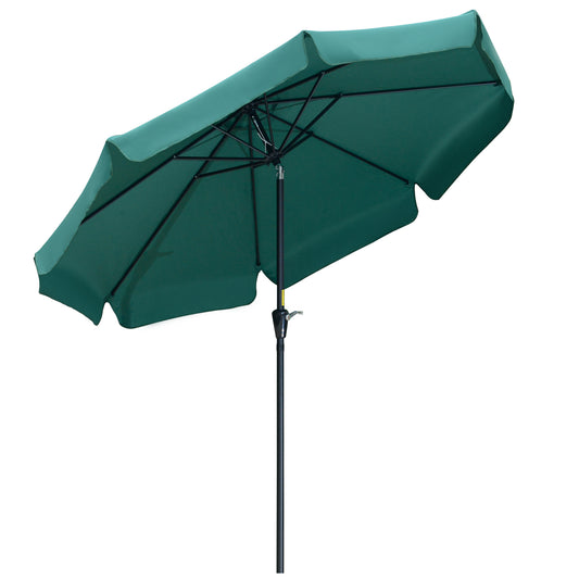 Outsunny Sombrilla De Jardín De Aluminio Ø266x248,5 Cm Con Ángulo Ajustable_0