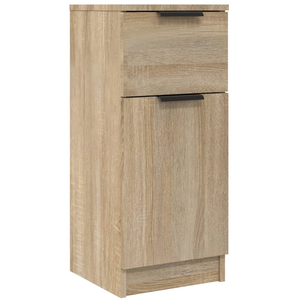 Aparadores 2 Uds Madera Contrachapada Roble Sonoma 30x30x70 Cm / Vetonek_5