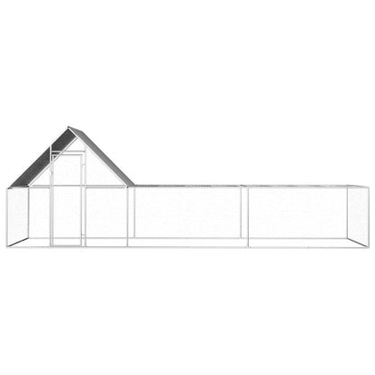 Vidaxl Gallinero Acero Galvanizado 6x2x2 M_1