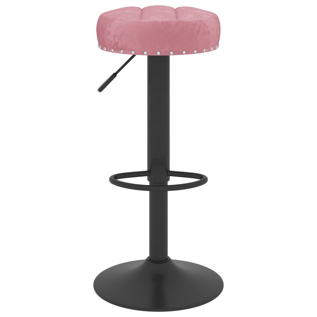 Taburetes De Cocina 2 Unidades Terciopelo Rosa_2