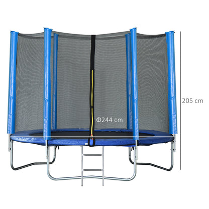 Homcom Cama Elástica Ø244cm + Red De Seguridad Set Trampolín Jardín Máx. 100kg_2